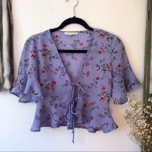Purple Floral Top